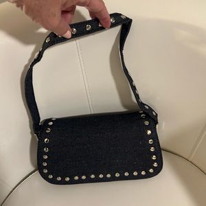 Navy purse with silver studs